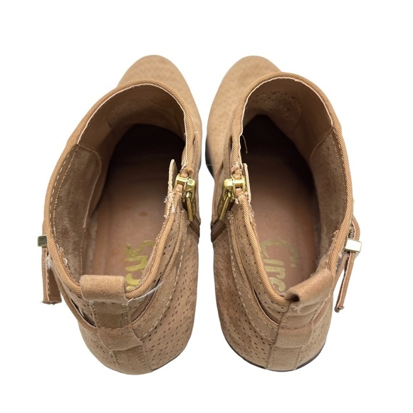 CIRCUS SAM EDELMAN PHEONIX Perforated Ankle Booties Boots Tan Beige Shoes sz 7 - Picture 7 of 16